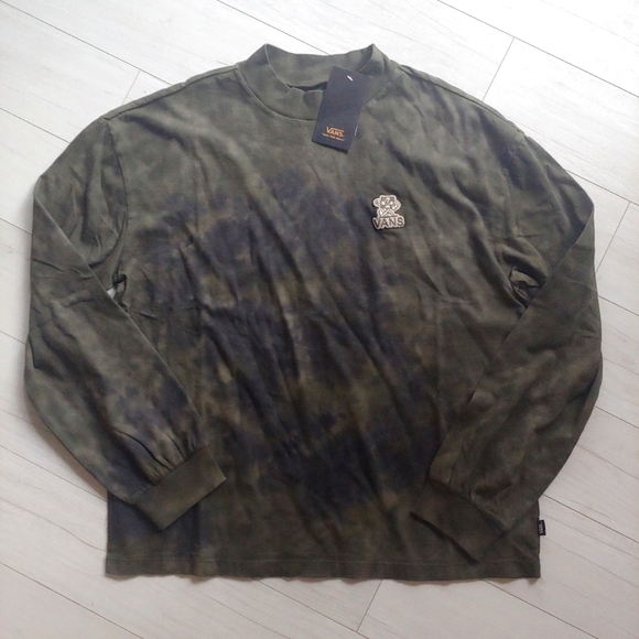 VANS NEW Boxy Check Mockneck Pullover Sweatshirt - Picture 1 of 7